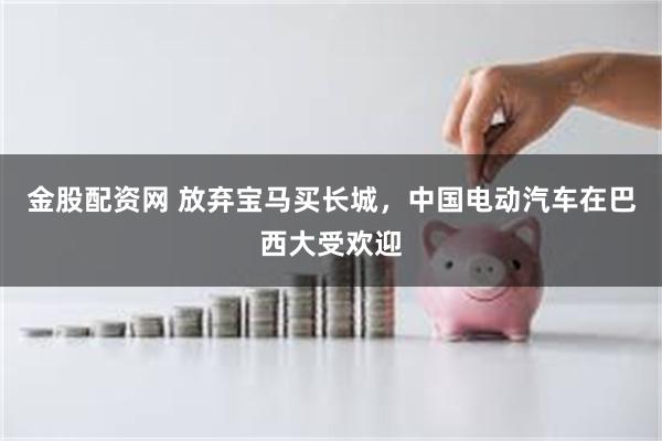 金股配资网 放弃宝马买长城，中国电动汽车在巴西大受欢迎