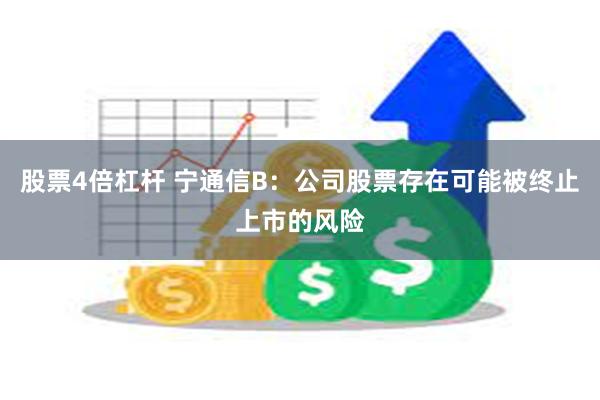 股票4倍杠杆 宁通信B：公司股票存在可能被终止上市的风险