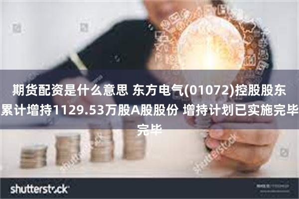 期货配资是什么意思 东方电气(01072)控股股东累计增持1129.53万股A股股份 增持计划已实施完毕